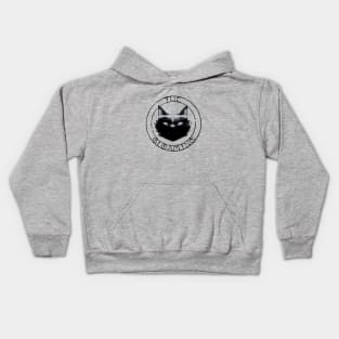 Black Cat Logo Design Kids Hoodie